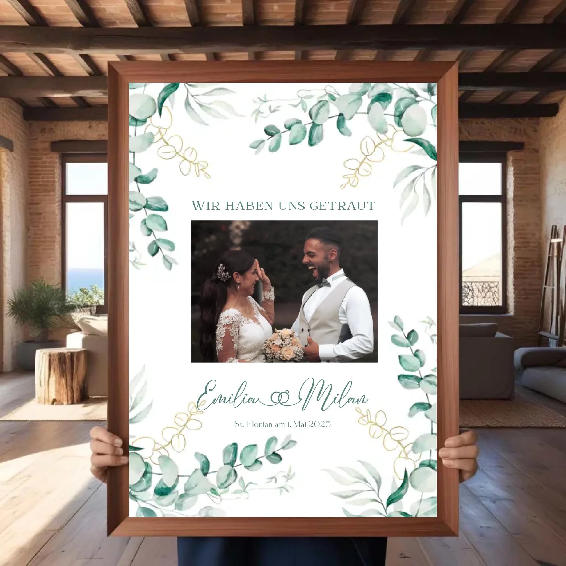 Personalisiertes Poster zur Hochzeit - mit eigenem Bild und individuellem Text -