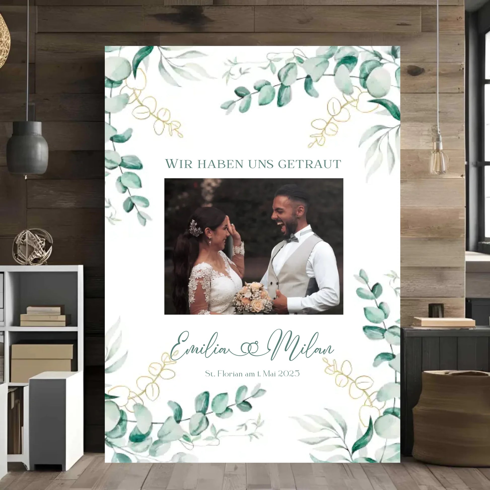 Personalisiertes Poster zur Hochzeit - mit eigenem Bild und individuellem Text -