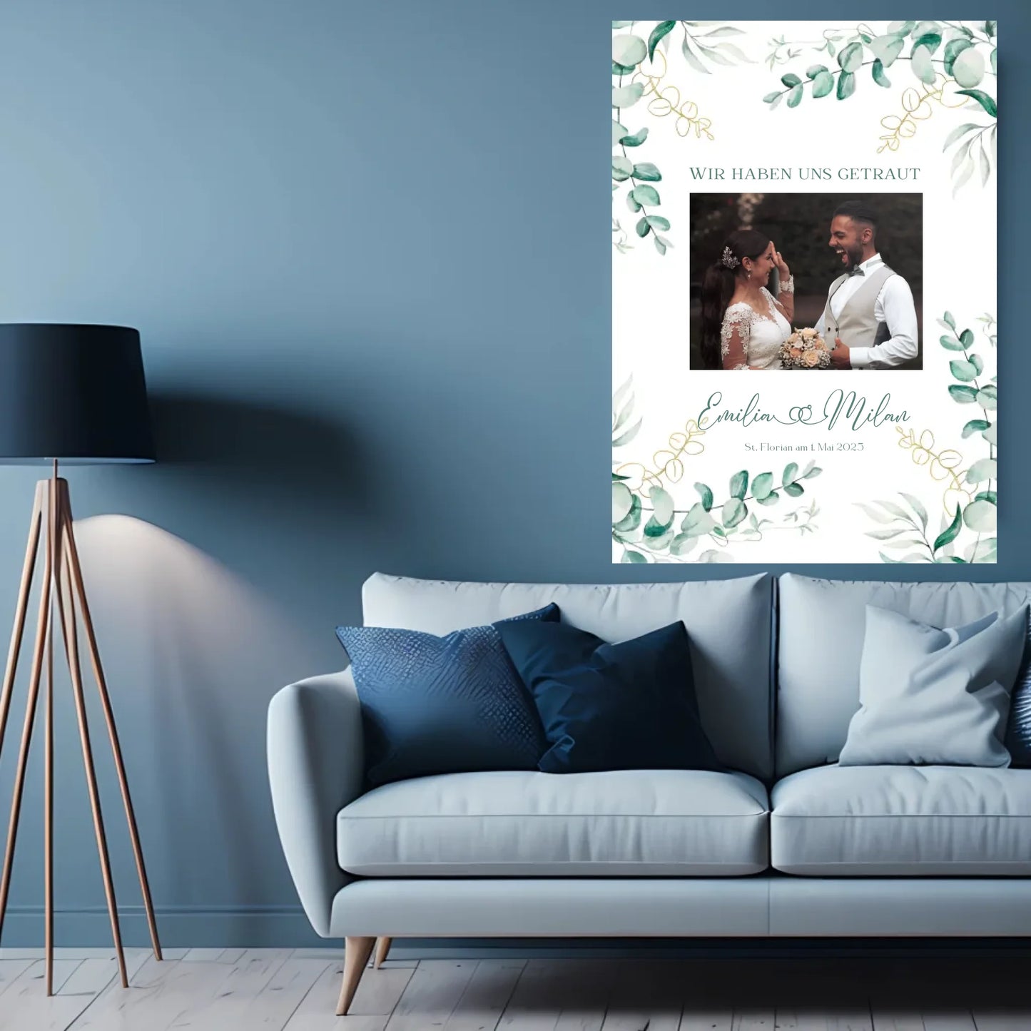 Personalisiertes Poster zur Hochzeit - mit eigenem Bild und individuellem Text - Personalisierte Karte als digitale Datei PDF Druckerpapier