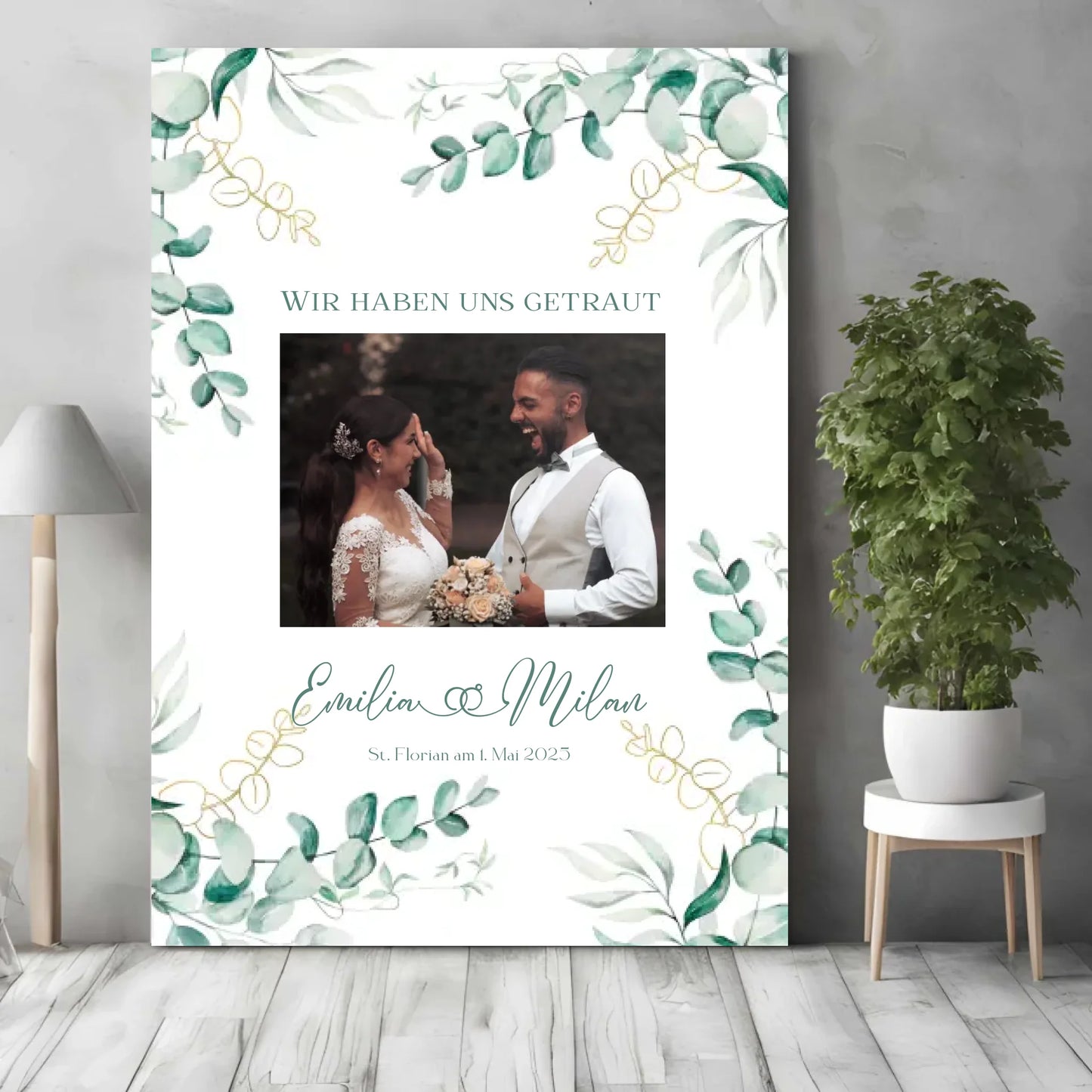 Personalisiertes Poster zur Hochzeit - mit eigenem Bild und individuellem Text -