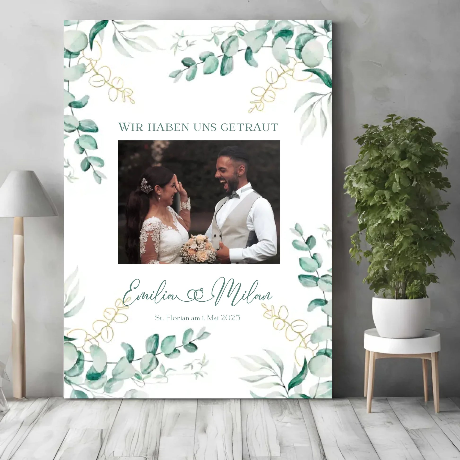 Personalisiertes Poster zur Hochzeit - mit eigenem Bild und individuellem Text -