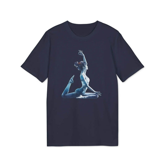 happy-prints.eu - Unisex Yoga T-Shirt mit Aufdruck für Damen - kurzarm, 100% Bio Baumwolle, 180 g/m², in großen Größen, weiß und weitere Farben