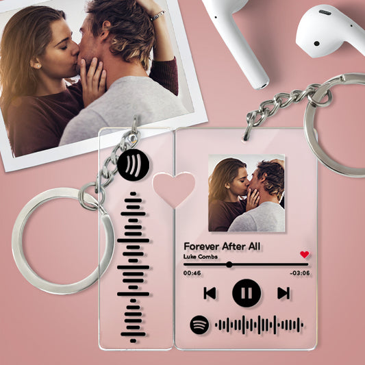 Personalisierter Spotify-Schlüsselanhänger als wunderbares Geschenk für Paare, Verliebte und alle, die Musik lieben - 1 Stück