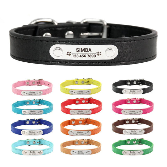 Personalisiertes Hundehalsband aus PU-Leder: schickes und funktionales Accessoire für Deinen Hund -