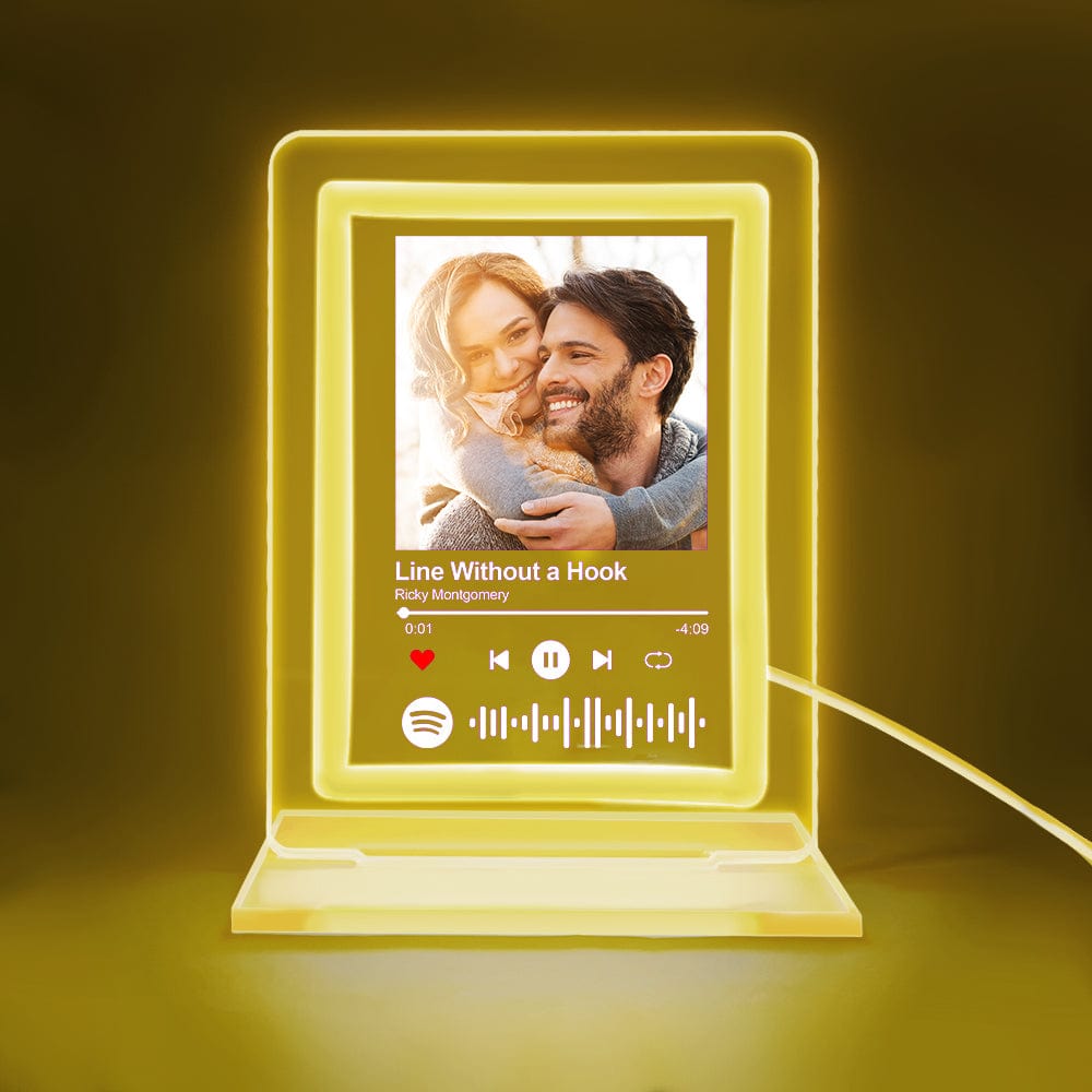Personalisiertes Spotify Neon-Licht-Kunst: Emotionen im perfekten Licht - mit persönlichem Bild und Lieblingslied - Yellow