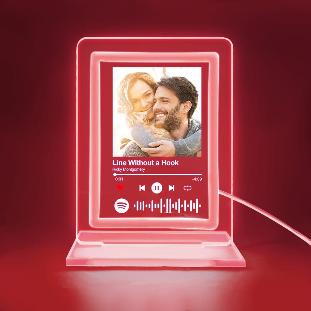 Personalisiertes Spotify Neon-Licht-Kunst: Emotionen im perfekten Licht - mit persönlichem Bild und Lieblingslied - Red