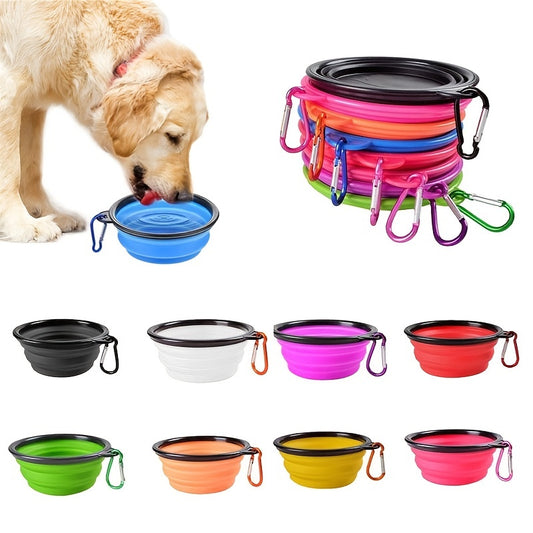 Tragbarer, zusammenklappbarer Futternapf für Hunde - flexibel und ideal für unterwegs – der perfekte Napf für Haustiere -