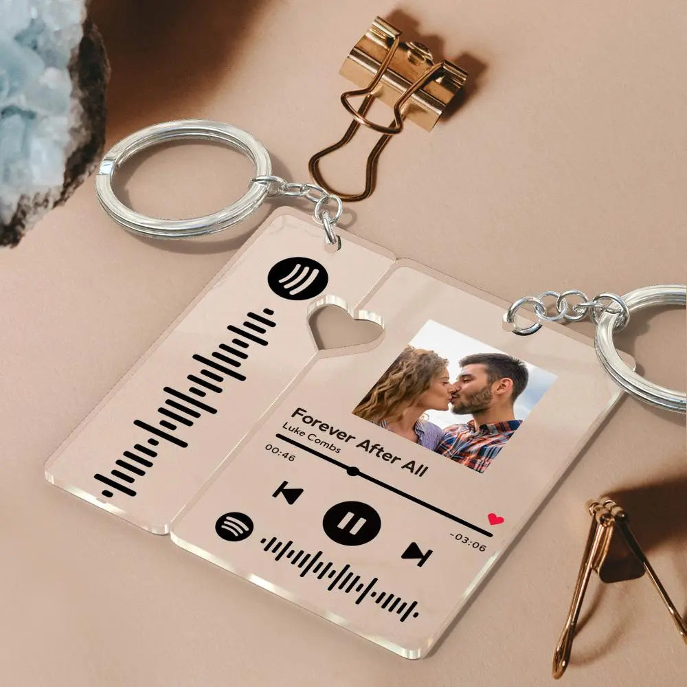 Personalisierter Spotify-Schlüsselanhänger als wunderbares Geschenk für Paare, Verliebte und alle, die Musik lieben -